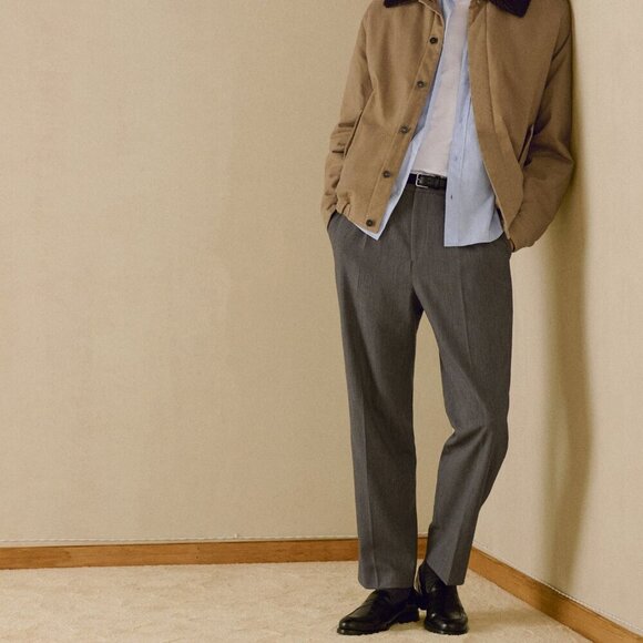 NWT Mango Loose Straight-Fit Pleated Trousers 36 - Picture 1 of 16